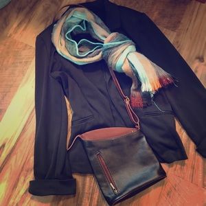 leather cross bod purse made/ purchased in Italy